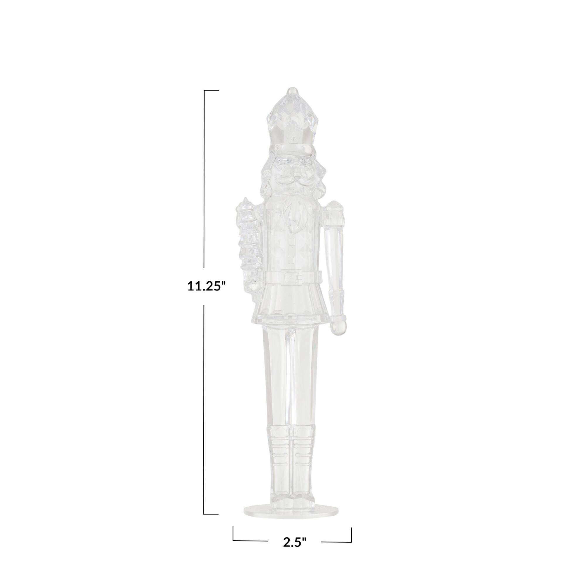 Hello Honey® 11.25" Clear Acrylic Nutcracker Figurine
